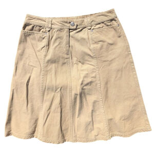 Madison & Max Tan Corduroy Aline‎ Skirt Size 10 Preppy Corpcore Office Siren EUC